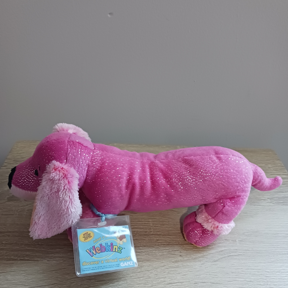 GANZ Webkinz Pink Sparkle Dachshund Dog - Tag code has been used.